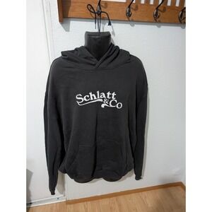 RARE Schlatt & Co Pullover Hoodie Medium Black Jschlatt Official Merch NWOT